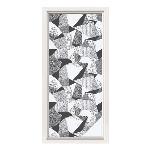 Zelfklevende anti inkijk folie glas in lood Geometrische figuren