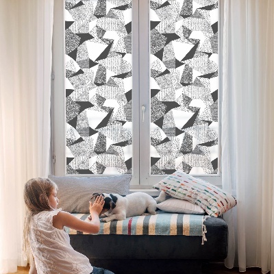 Zelfklevende anti inkijk folie glas in lood Geometrische figuren