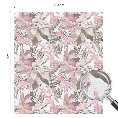 Zelfklevende raamfolie glas in lood Pastelkleurige bloemen