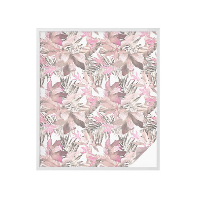 Zelfklevende raamfolie glas in lood Pastelkleurige bloemen