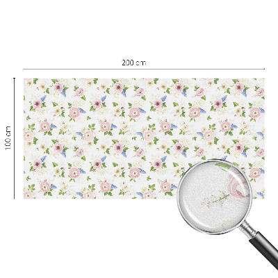 Zonwerende raamfolie Bloemenpatroon