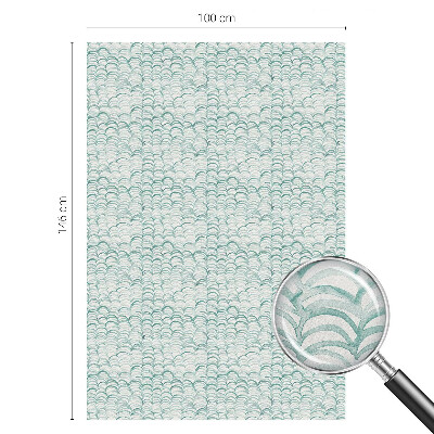 Zelfklevende anti inkijk folie glas in lood Groene golf