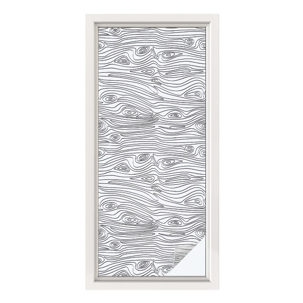 Zonwerende raamfolie Houten lijnen