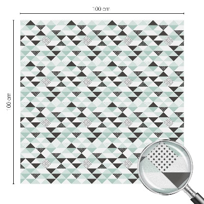 Zonwerende raamfolie glas in lood Driehoekige patronen