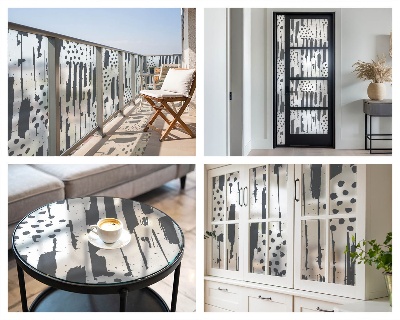 Zonwerende raamfolie Strepen en stippen