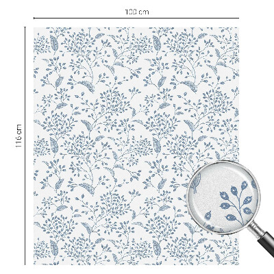 Zonwerende raamfolie glas in lood Plantenmotief