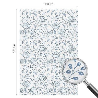 Zonwerende raamfolie glas in lood Plantenmotief