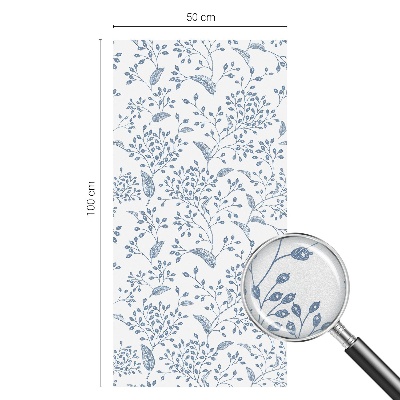 Zonwerende raamfolie glas in lood Plantenmotief