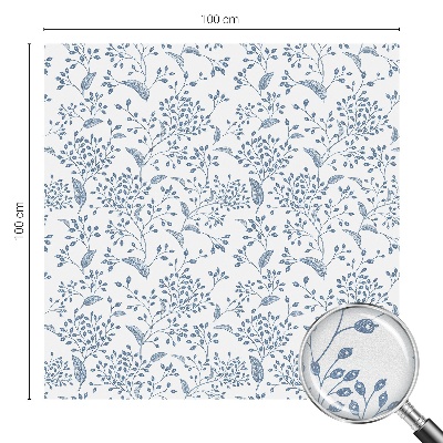 Zonwerende raamfolie glas in lood Plantenmotief