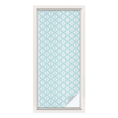 Zonwerende raamfolie glas in lood Ovale symmetrie