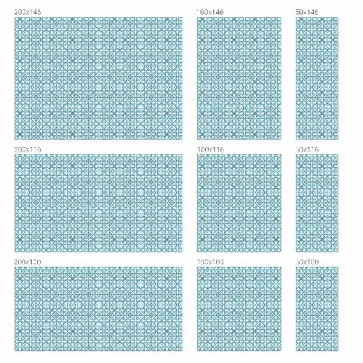 Zelfklevende raamfolie glas in lood Blauwe ornamenten