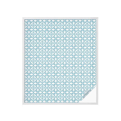 Zelfklevende raamfolie glas in lood Blauwe ornamenten