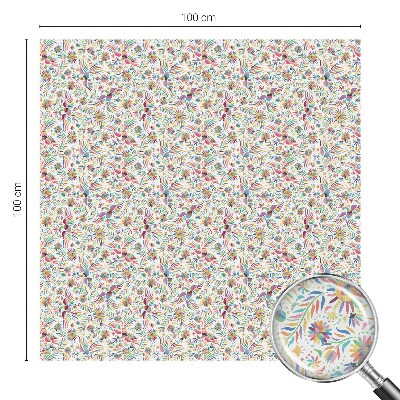 Zelfklevende raamfolie glas in lood Kleurrijk exotisme