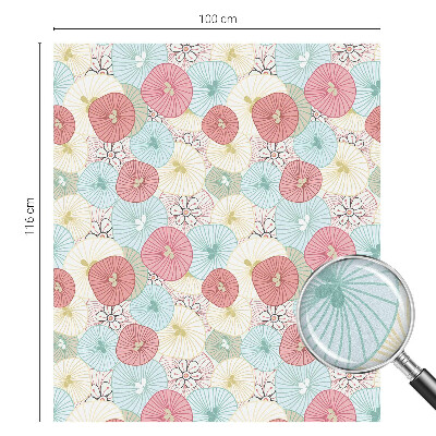 Zonwerende raamfolie glas in lood Pastelkleurige bloemen