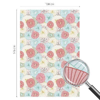 Zonwerende raamfolie glas in lood Pastelkleurige bloemen