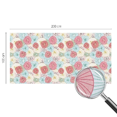 Zonwerende raamfolie glas in lood Pastelkleurige bloemen