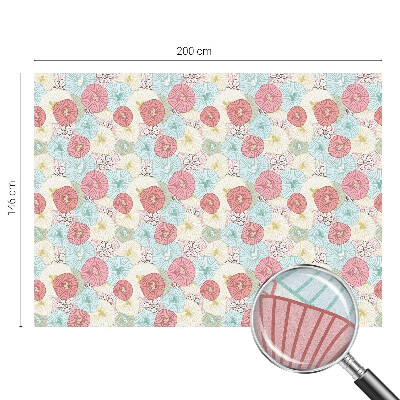 Zonwerende raamfolie glas in lood Pastelkleurige bloemen