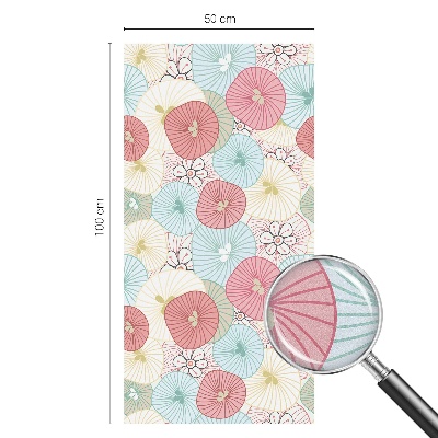 Zonwerende raamfolie glas in lood Pastelkleurige bloemen