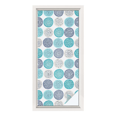 Zelfklevende raamfolie glas in lood Geometrische cirkels