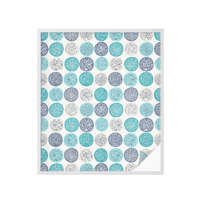 Zelfklevende raamfolie glas in lood Geometrische cirkels