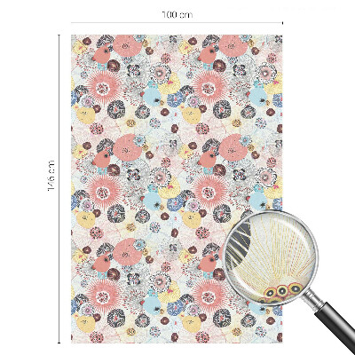 Zonwerende raamfolie glas in lood Kleurrijke bloem