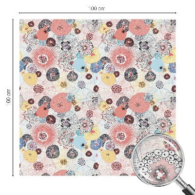 Zonwerende raamfolie glas in lood Kleurrijke bloem