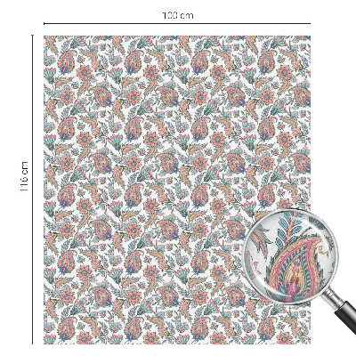 Zonwerende raamfolie glas in lood Bloemen elegantie