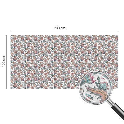 Zonwerende raamfolie glas in lood Bloemen elegantie