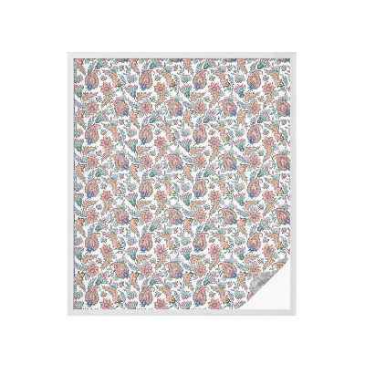 Zonwerende raamfolie glas in lood Bloemen elegantie