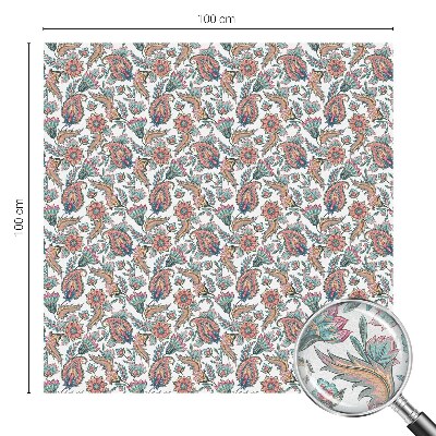 Zonwerende raamfolie glas in lood Bloemen elegantie