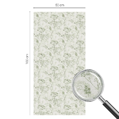 Zelfklevende anti inkijk folie glas in lood Botanisch patroon