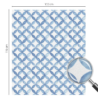 Zelfklevende anti inkijk folie glas in lood Geometrische bloemen