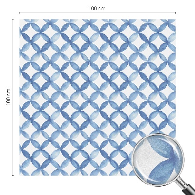 Zelfklevende anti inkijk folie glas in lood Geometrische bloemen