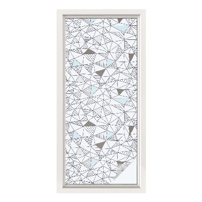 Zonwerende raamfolie glas in lood Abstracte vormen