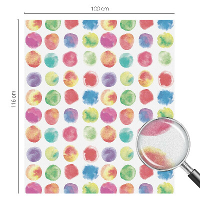 Zelfklevende anti inkijk folie glas in lood Kleurrijke cirkels