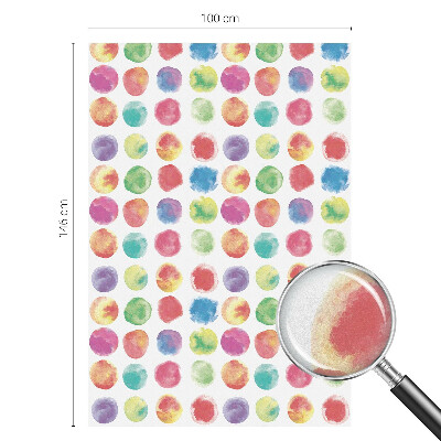 Zelfklevende anti inkijk folie glas in lood Kleurrijke cirkels