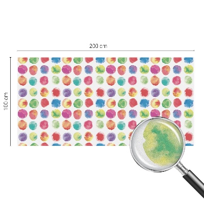 Zelfklevende anti inkijk folie glas in lood Kleurrijke cirkels