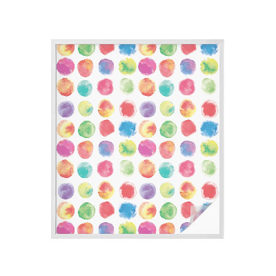 Zelfklevende anti inkijk folie glas in lood Kleurrijke cirkels