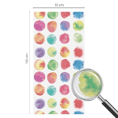Zelfklevende anti inkijk folie glas in lood Kleurrijke cirkels