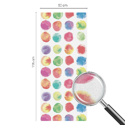 Zelfklevende anti inkijk folie glas in lood Kleurrijke cirkels