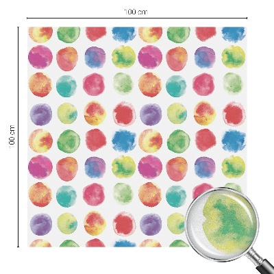 Zelfklevende anti inkijk folie glas in lood Kleurrijke cirkels