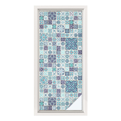 Zonwerende raamfolie Bloementegels