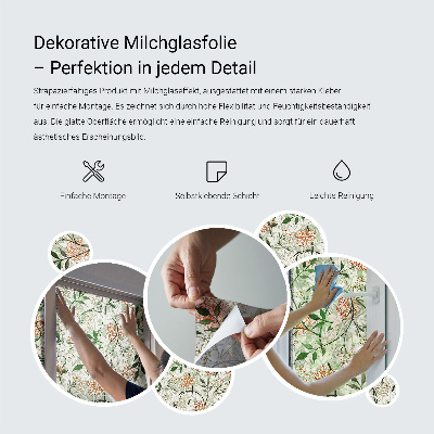 Zonwerende raamfolie Bloementegels