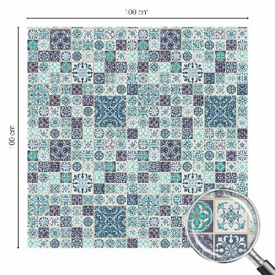 Zonwerende raamfolie Bloementegels