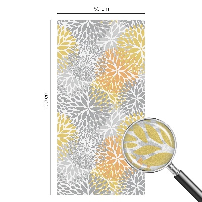 Zelfklevende anti inkijk folie glas in lood Kleurrijke bloemen
