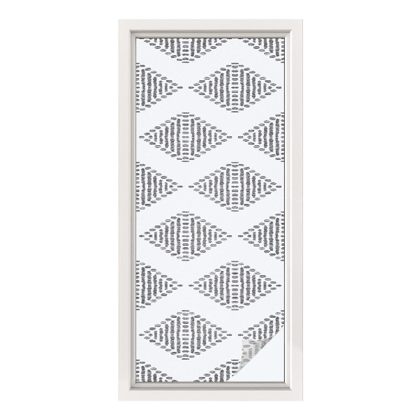 Zonwerende raamfolie glas in lood Geometrische diamanten