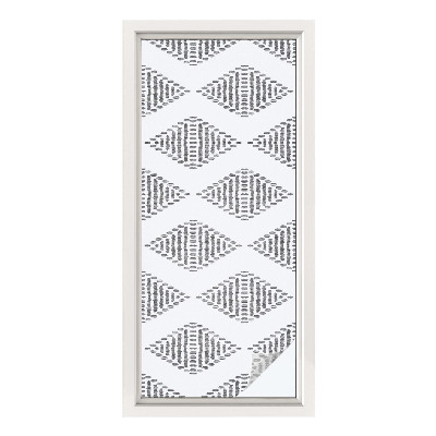 Zonwerende raamfolie glas in lood Geometrische diamanten