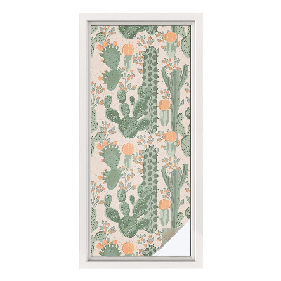 Zonwerende raamfolie glas in lood Groene vetplanten