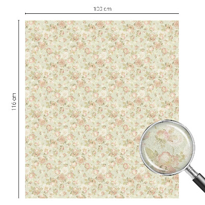 Zelfklevende raamfolie glas in lood Bloemen elegantie