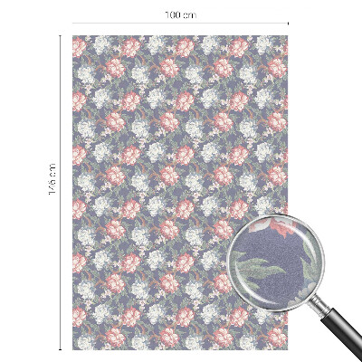 Zonwerende raamfolie glas in lood Bloemen elegantie